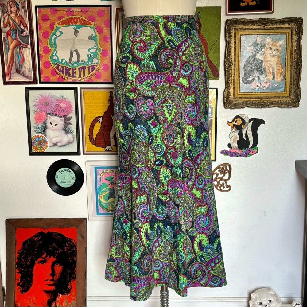 Vintage 60s/70s paisley maxi skirt